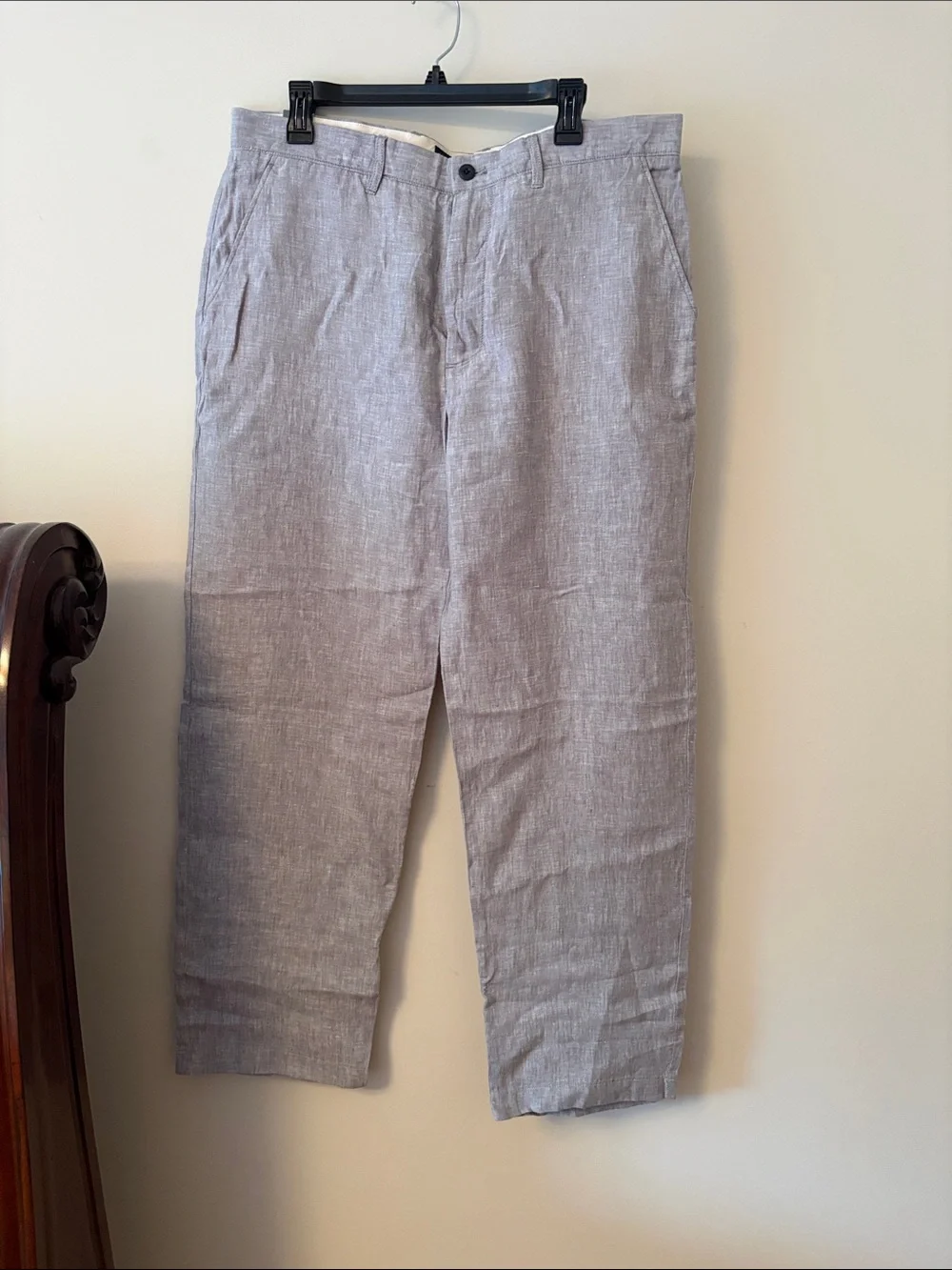 J. Crew Light Gray Linen-Blend Men's Chinos